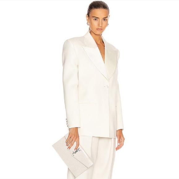 VERY RARE!! YSL SAINT LAURENT Crocodile Embossed Calfskin Uptown Monogram Clutch - Picture 3 of 16